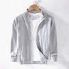 New Men's Cotton Turtleneck Zipper Sweater Winter Solid Color Slim Fit