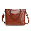 Retro European And American One Shoulder Messenger Bag Foreign Trade Oil Wax Leather Ladies Handbag Tote Bag