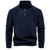 Fashion Personality Stand-collar Zippered Sweatshirt With Fleece Winter Casual Pullover Top Men's Clothing