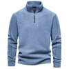 Fashion Personality Stand-collar Zippered Sweatshirt With Fleece Winter Casual Pullover Top Men's Clothing