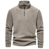 Fashion Personality Stand-collar Zippered Sweatshirt With Fleece Winter Casual Pullover Top Men's Clothing