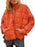 Aiopr Women's Oversized Lightweight Down Coat Long Sleeve Zip Packable Short Puffer Jackets