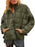 Aiopr Women's Oversized Lightweight Down Coat Long Sleeve Zip Packable Short Puffer Jackets