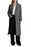 Longline Herringbone Wool Blend Reefer Coat