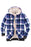 ZENTHACE Women's Hooded Flannel Shirt Jacket,Sherpa Lined Full Zip Fall Winter Plaid Shacket