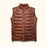 Classic Quilted Leather Vest, Vintage Brown Leather Puffer Vest