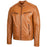 Men’s Tan Leather Biker Jacket  Classic Tan Leather Zip-Up Jacket  Men’s Premium Tan Leather Jacket