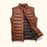 Classic Quilted Leather Vest, Vintage Brown Leather Puffer Vest
