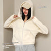American High Street Design Sense Hooded Fleece Lined Sweater