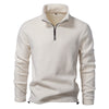Fashion Personality Stand-collar Zippered Sweatshirt With Fleece Winter Casual Pullover Top Men's Clothing