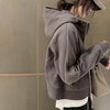 American High Street Design Sense Hooded Fleece Lined Sweater