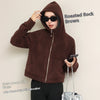 American High Street Design Sense Hooded Fleece Lined Sweater